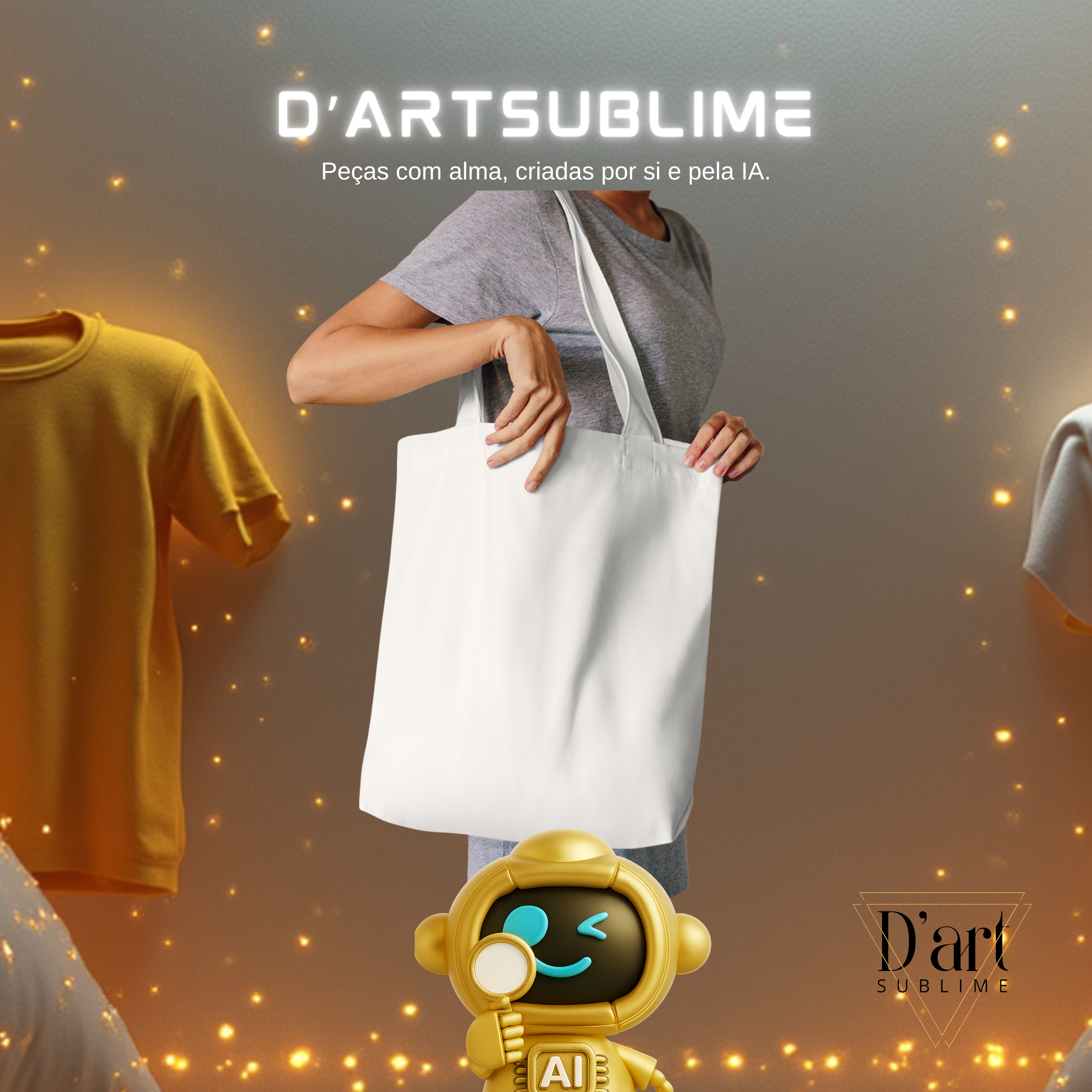 ✨ Tote Bag Personalizável | Cria a Tua Arte com IA