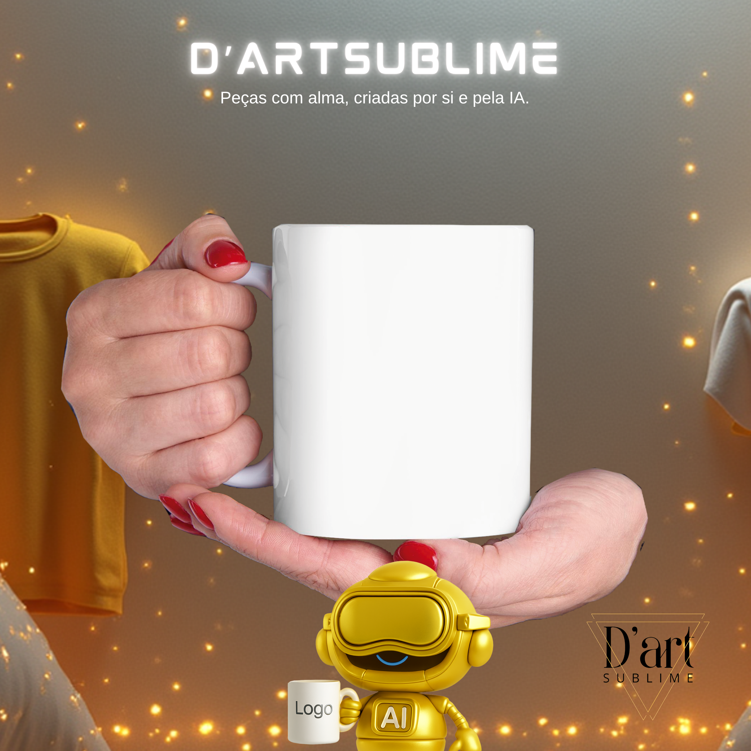 ✨ Caneca Personalizável | Com Foto, Nome ou Design Criado por IA (11oz)