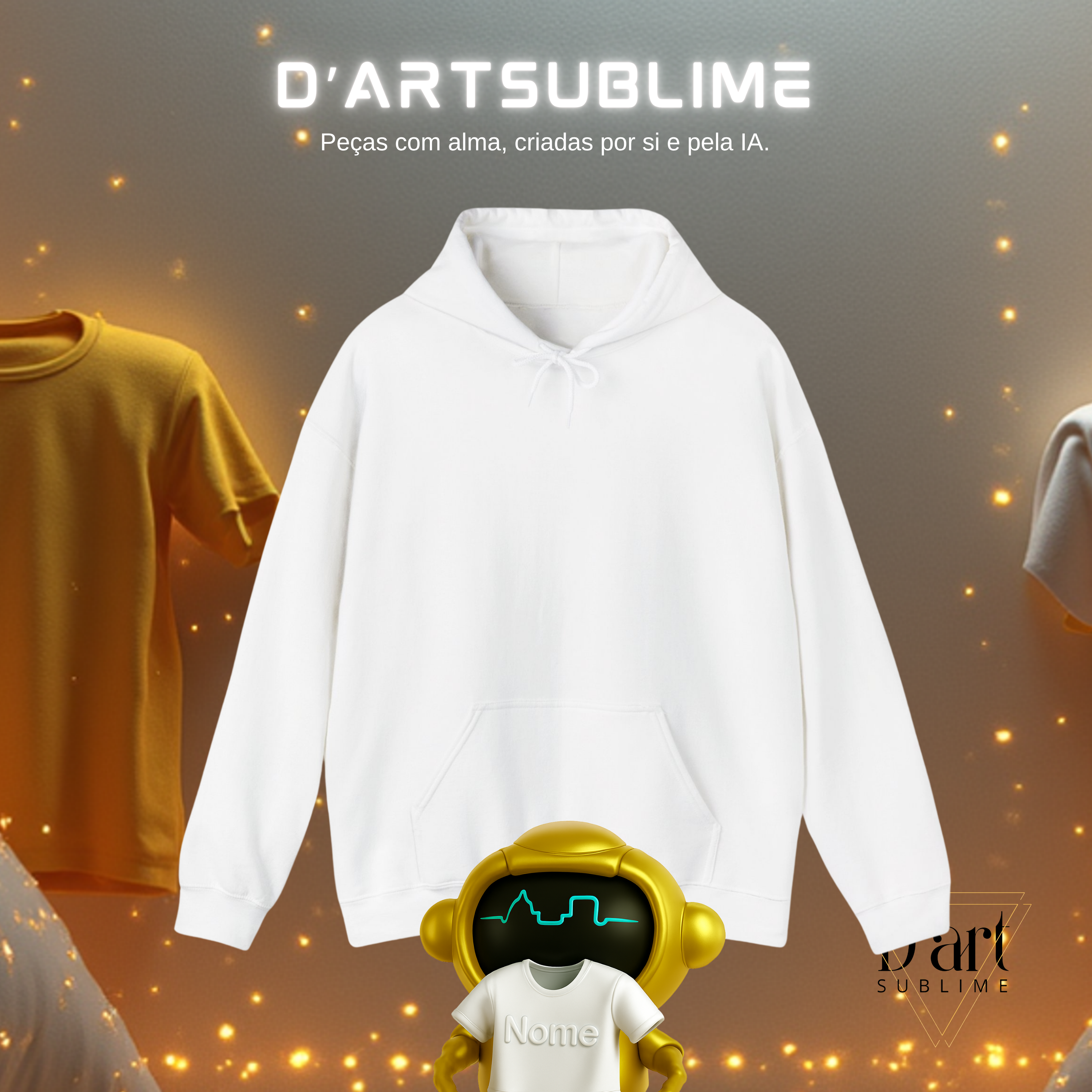 ✨ Hoodie Personalizável | Cria o Teu Design com IA ou Fotos (290grs)