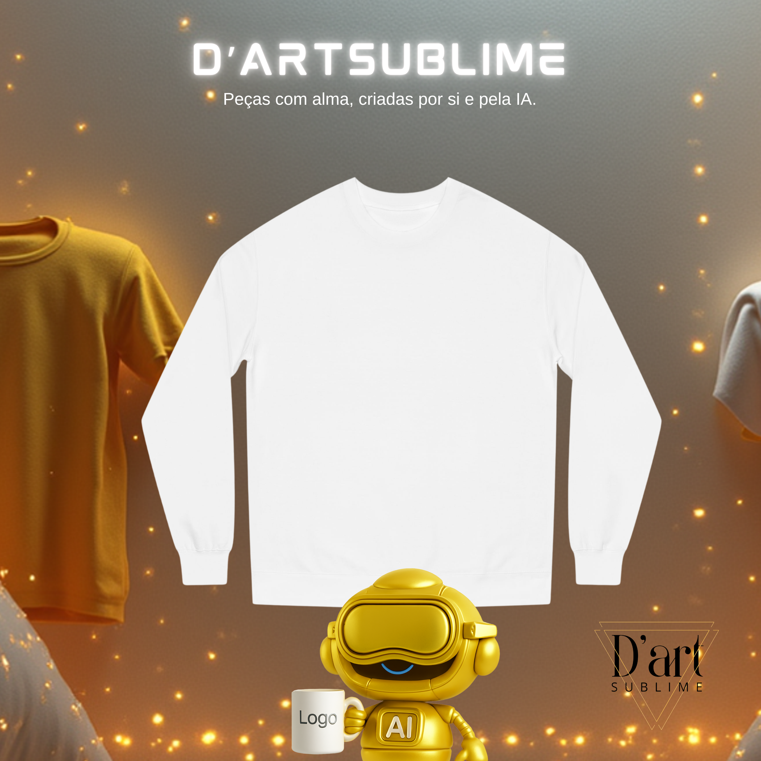 ✨ Sweatshirt Personalizável | Cria o Teu Design com IA ou Fotos